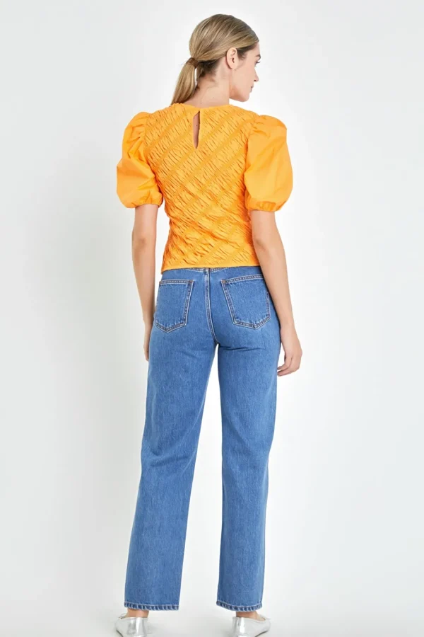 ENGLISH FACTORY Tops*- Asymmetrical Smocked Top