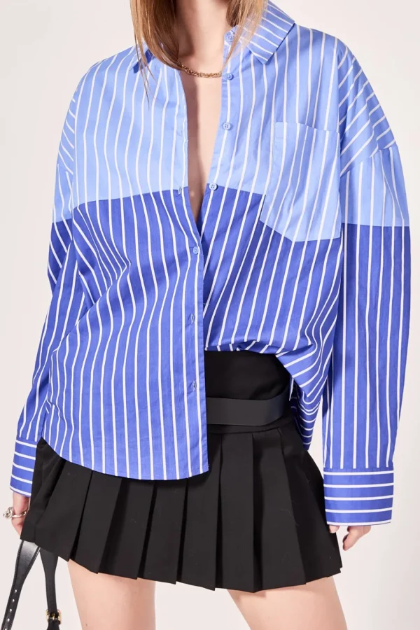 ENGLISH FACTORY Shirts & Blouses | Tops*- Aubrey Colorblock Stripe Shirt