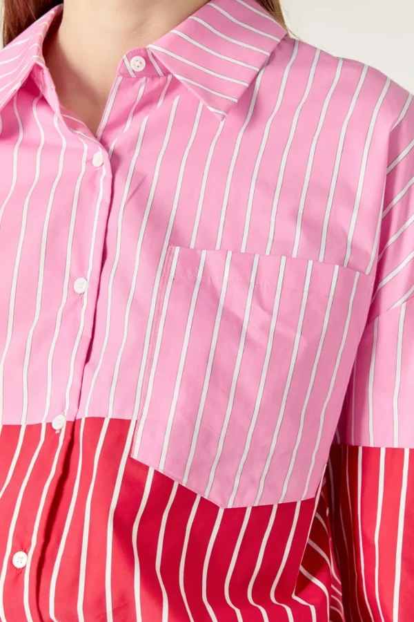 ENGLISH FACTORY Shirts & Blouses | Tops*- Aubrey Colorblock Stripe Shirt