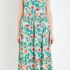 ENGLISH FACTORY Floral Dresses | Tops*- Back Bow Floral Midi Dress MULTI