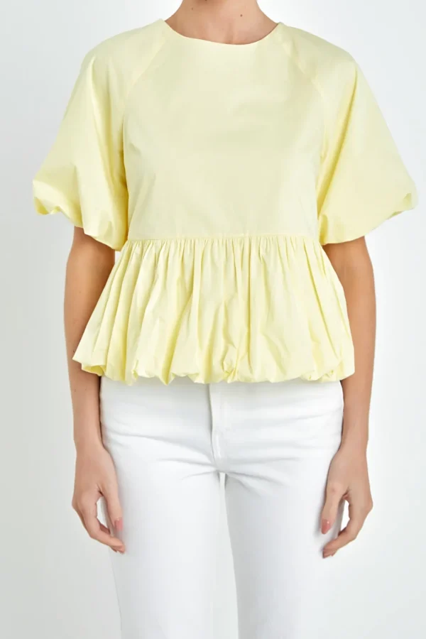 ENGLISH FACTORY Tops*- Balloon Poplin Top