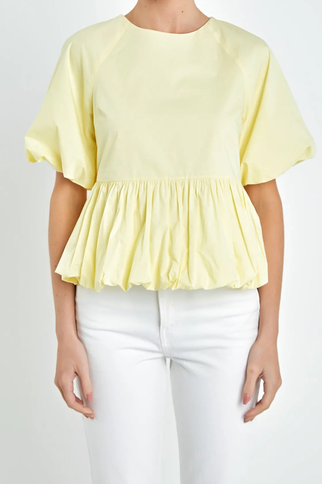 english_factory__balloon__0.webp ENGLISH FACTORY Tops*- Balloon Poplin Top