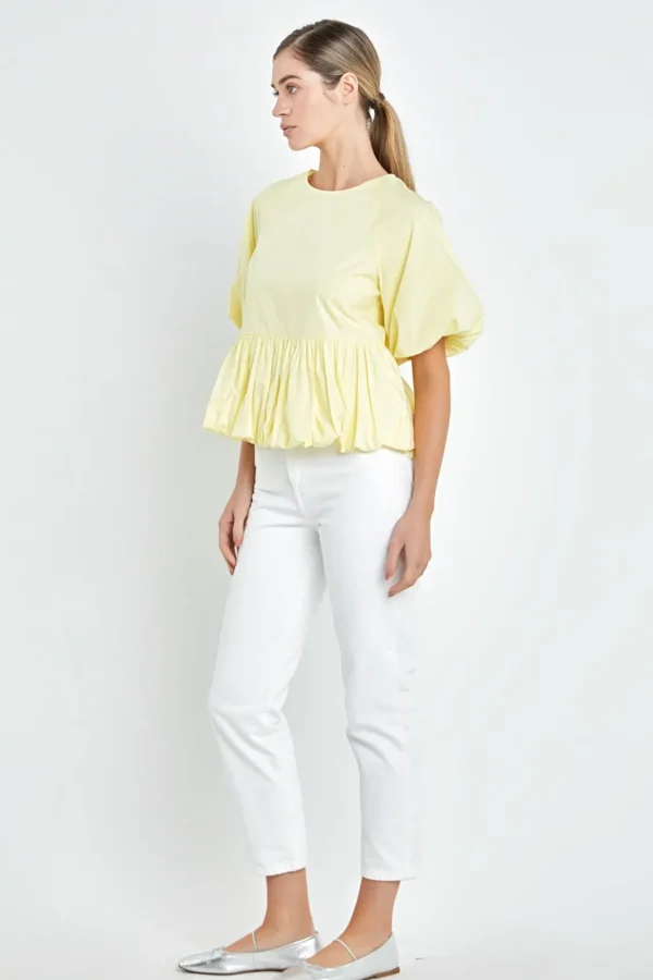 ENGLISH FACTORY Tops*- Balloon Poplin Top