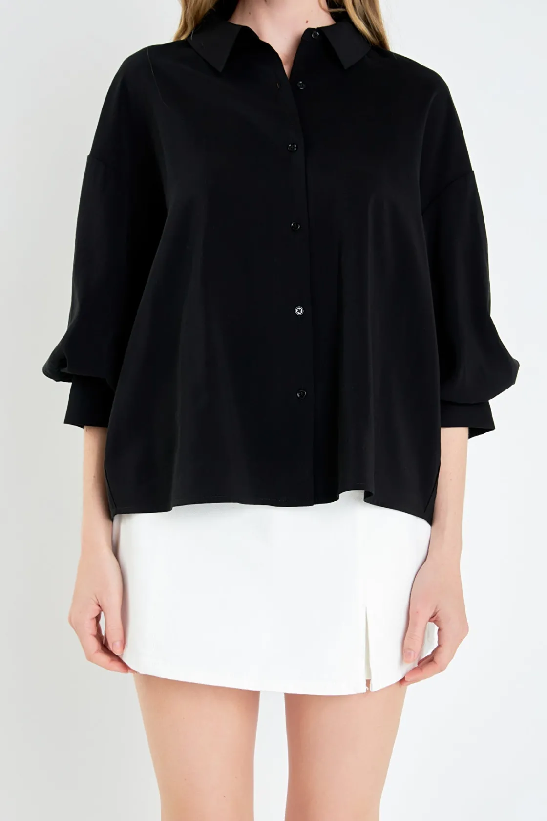 english_factory__balloon__10-1.webp ENGLISH FACTORY Shirts & Blouses | Tops*- Balloon Sleeve Blouse