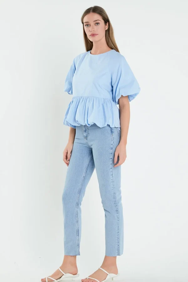 ENGLISH FACTORY Tops*- Balloon Poplin Top