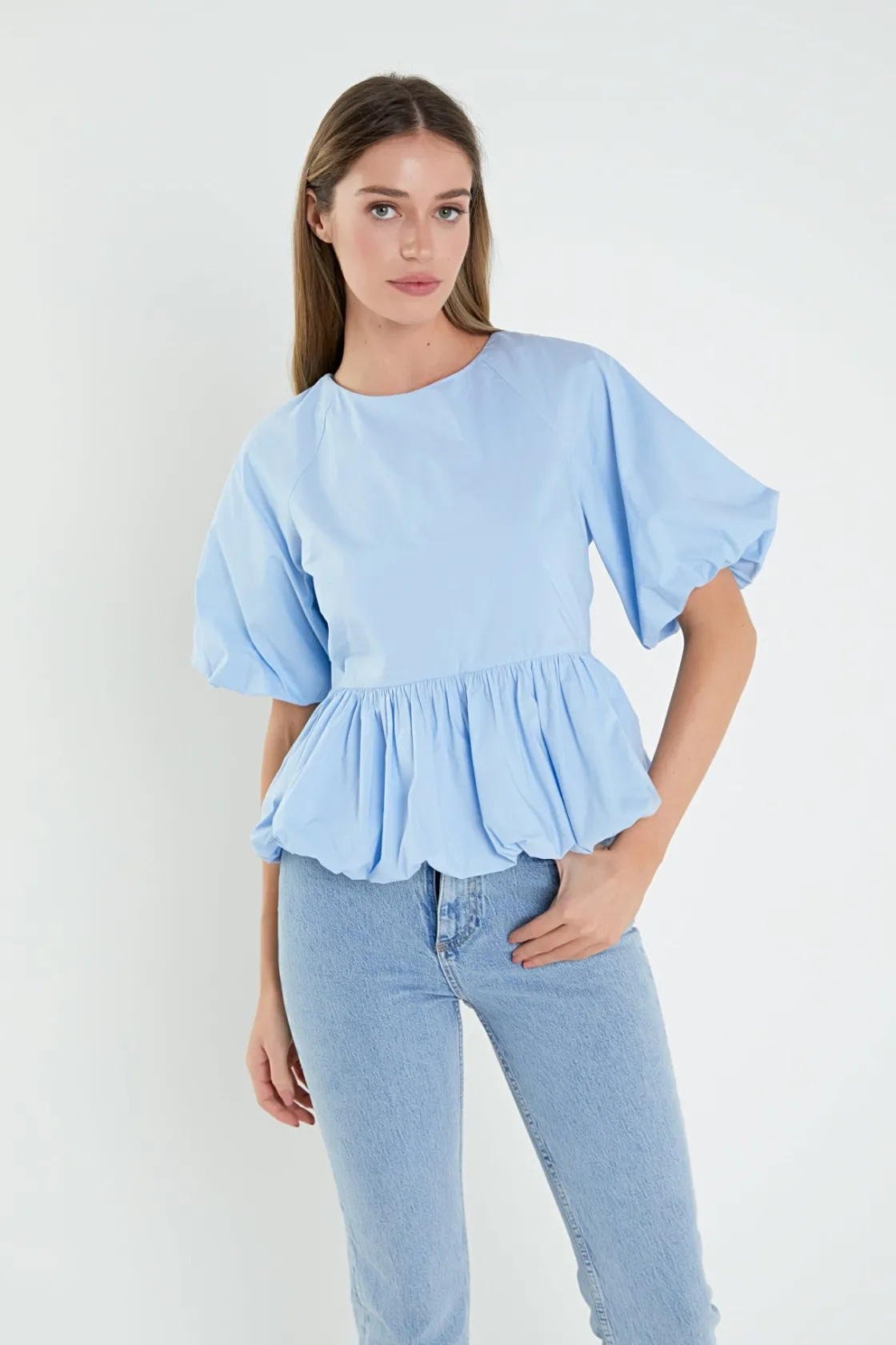 english_factory__balloon__13.webp ENGLISH FACTORY Tops*- Balloon Poplin Top
