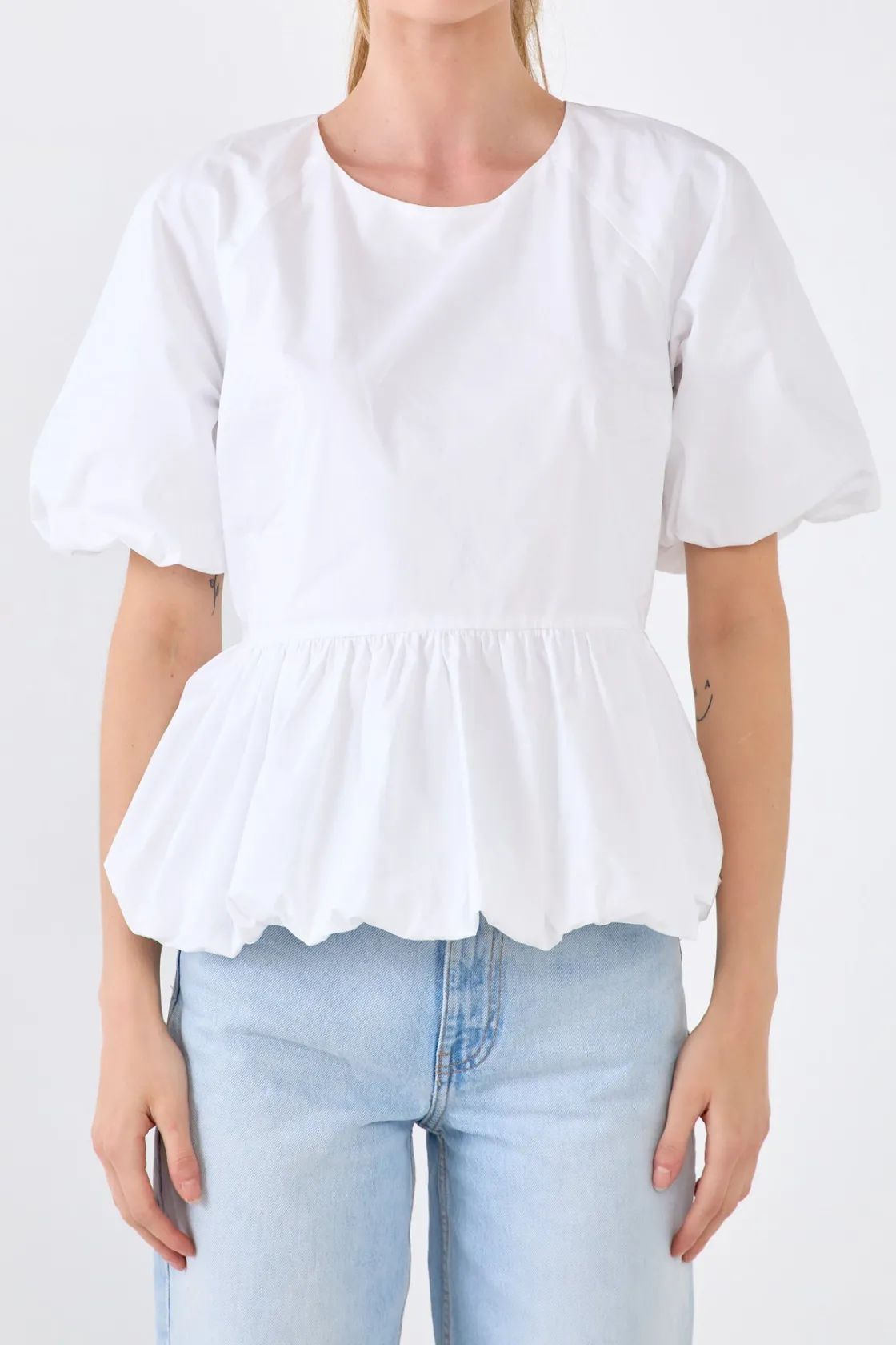 english_factory__balloon__15.webp ENGLISH FACTORY Tops*- Balloon Poplin Top
