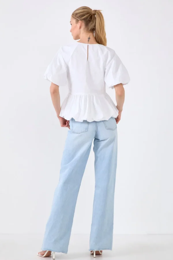 ENGLISH FACTORY Tops*- Balloon Poplin Top