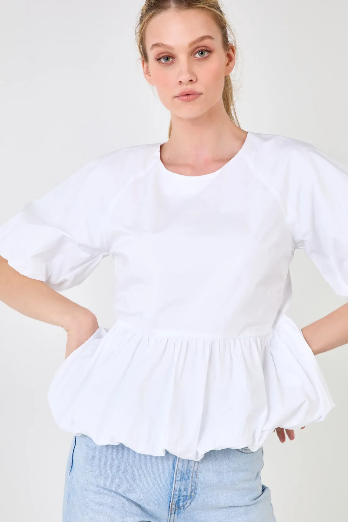 english_factory__balloon__18.webp ENGLISH FACTORY Tops*- Balloon Poplin Top