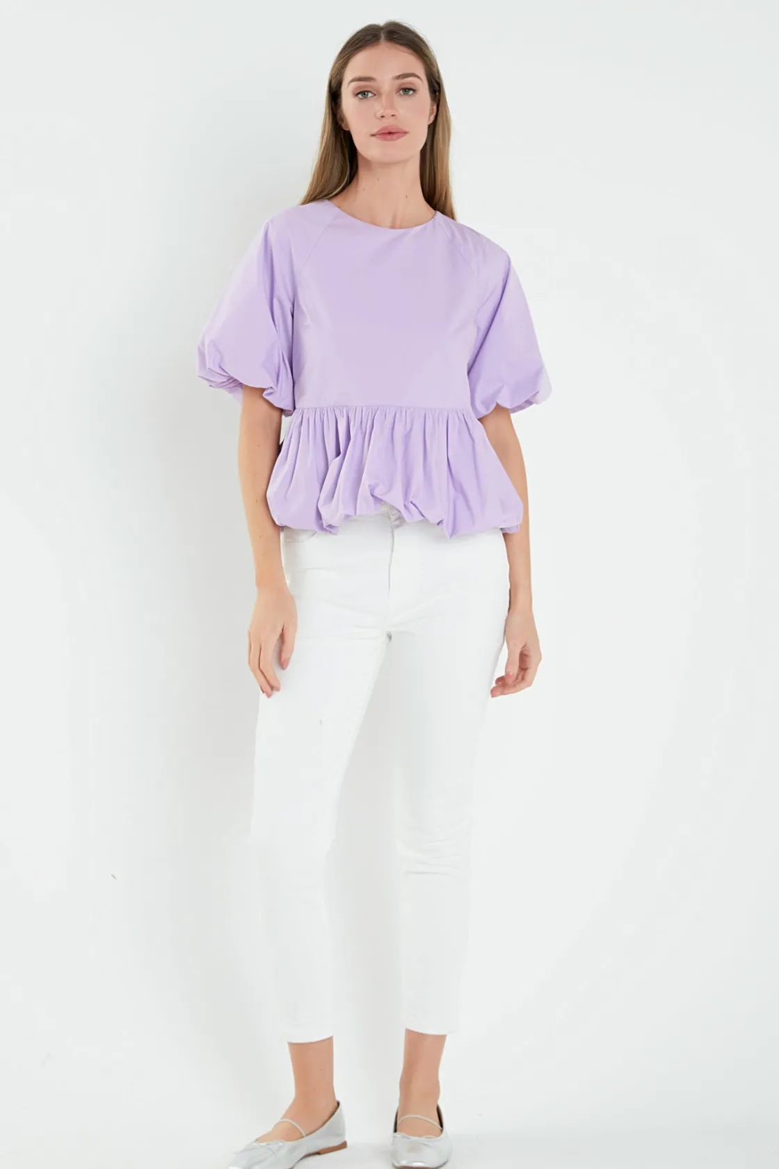 english_factory__balloon__4.webp ENGLISH FACTORY Tops*- Balloon Poplin Top