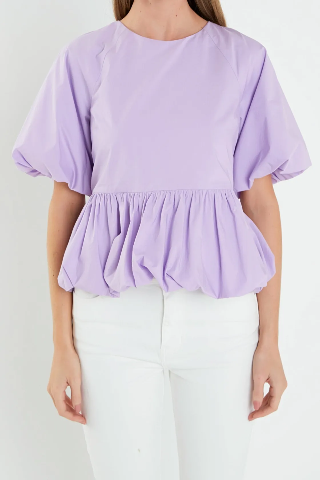 english_factory__balloon__5.webp ENGLISH FACTORY Tops*- Balloon Poplin Top