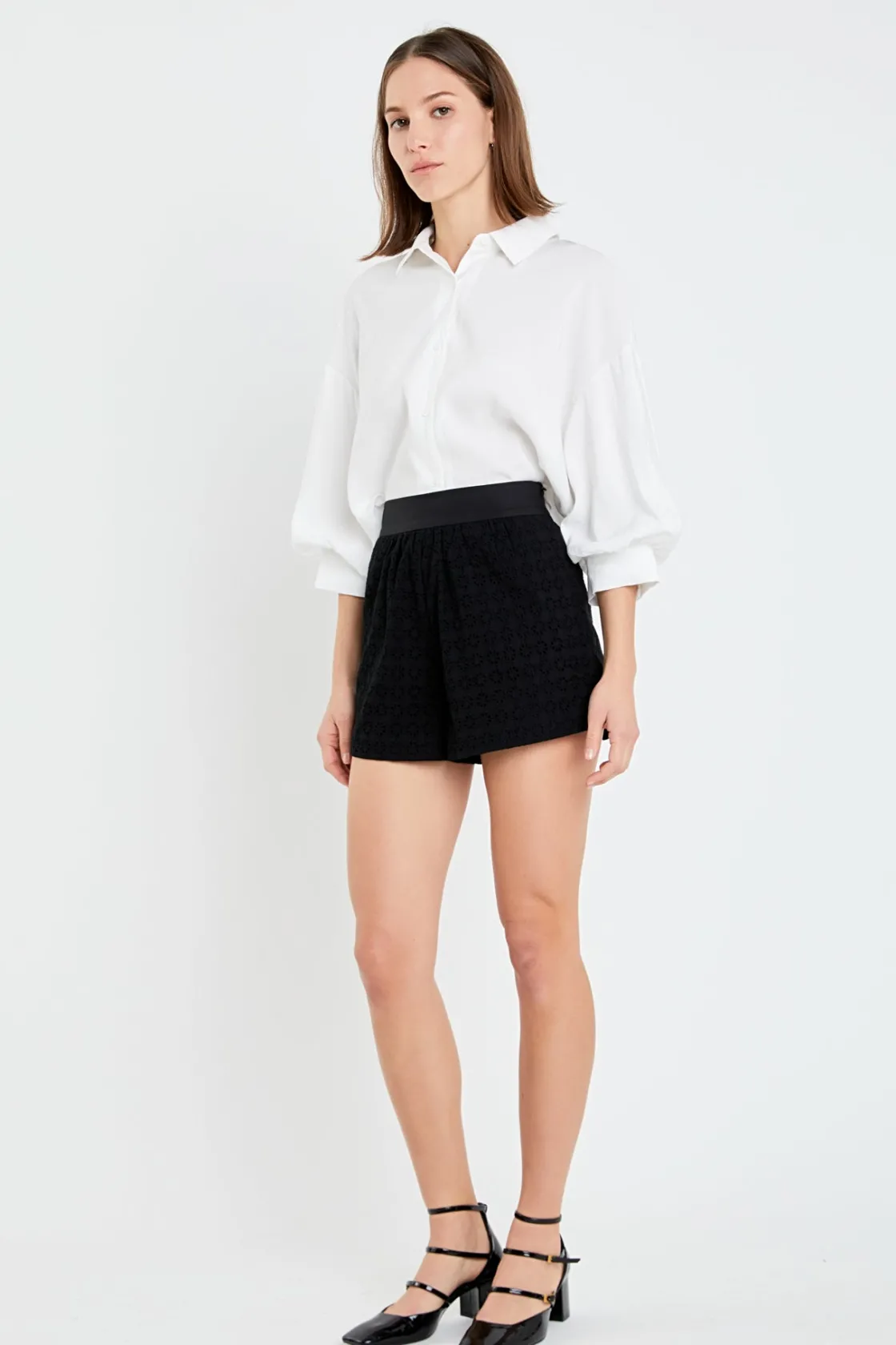 english_factory__balloon__6-1.webp ENGLISH FACTORY Shirts & Blouses | Tops*- Balloon Sleeve Blouse