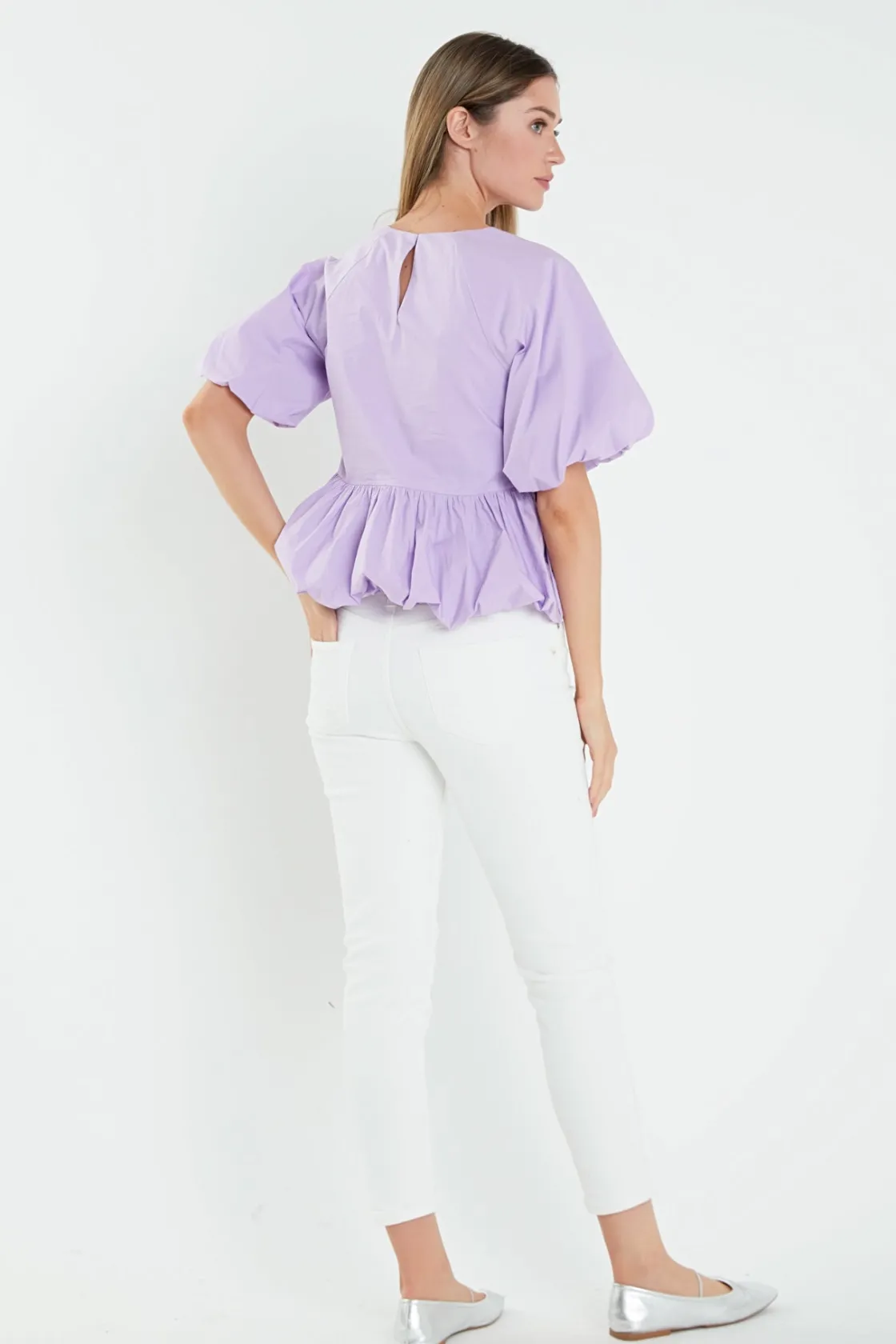 english_factory__balloon__7.webp ENGLISH FACTORY Tops*- Balloon Poplin Top