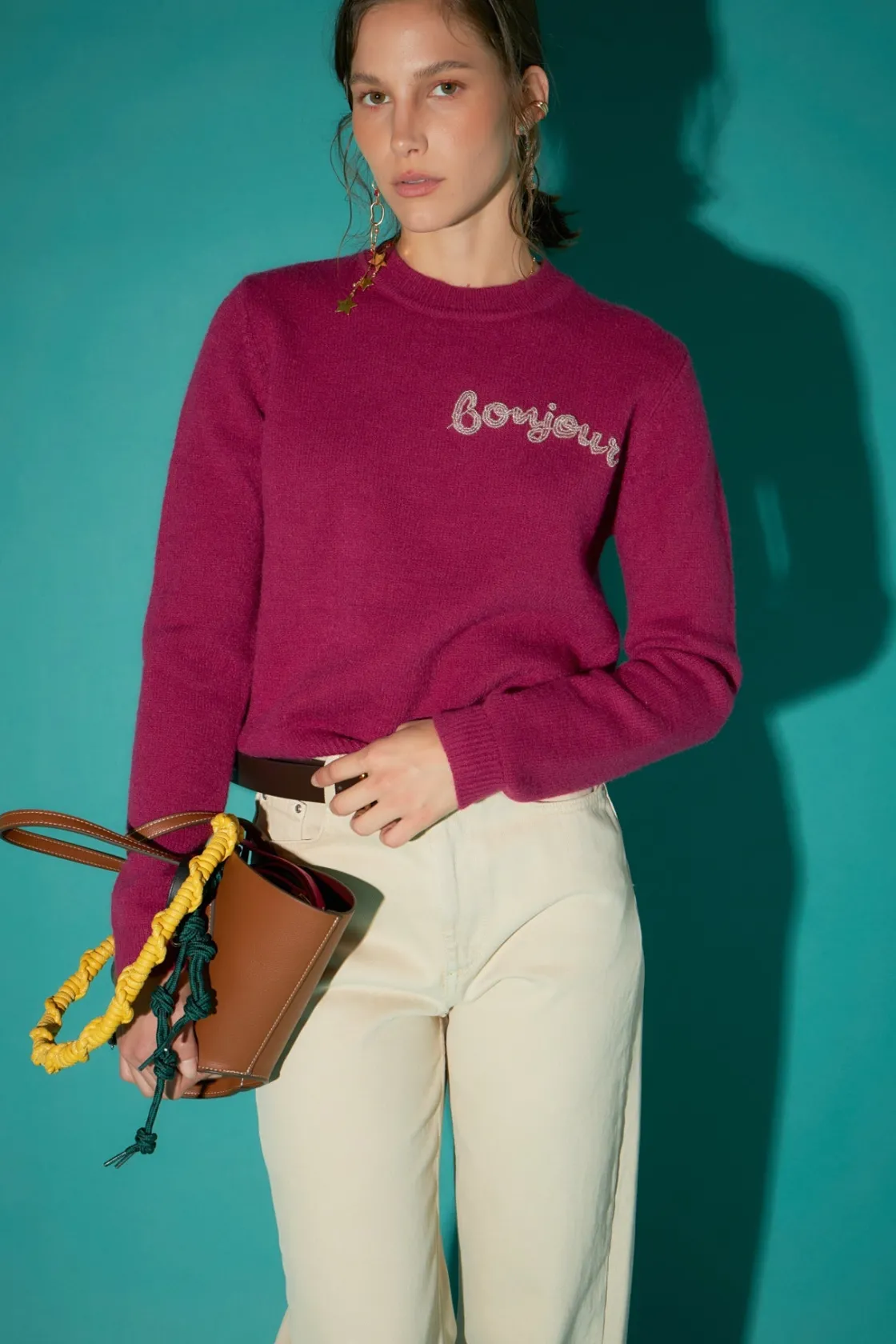 english_factory__bead_let_3.webp ENGLISH FACTORY Sweaters & Knits | Tops*- Bead Letter Knit PLUM
