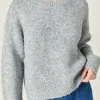 ENGLISH FACTORY Sweaters & Knits | Tops*- Blend Cropped Fuzzy Sweater GREY
