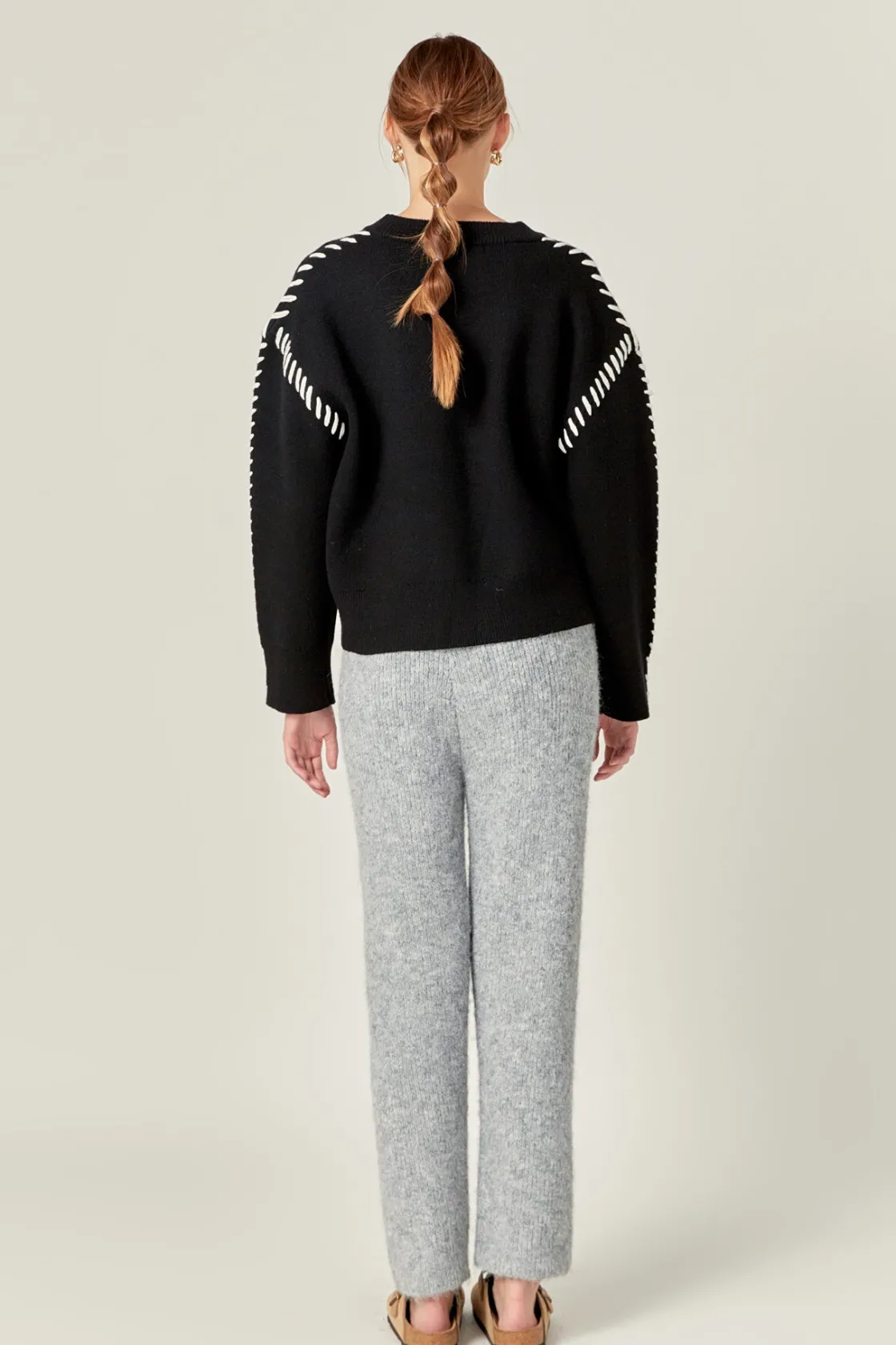 english_factory__blend_sw_2.webp ENGLISH FACTORY Pants | Tops*- Blend Sweater Jogger Pants GREY