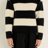 ENGLISH FACTORY Tops*- Bold Stripe Knit