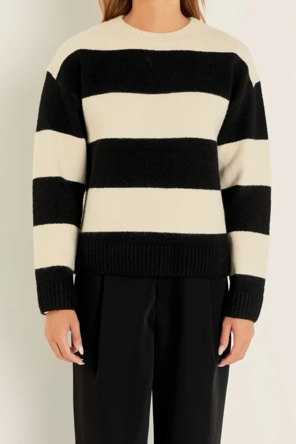 ENGLISH FACTORY Tops*- Bold Stripe Knit