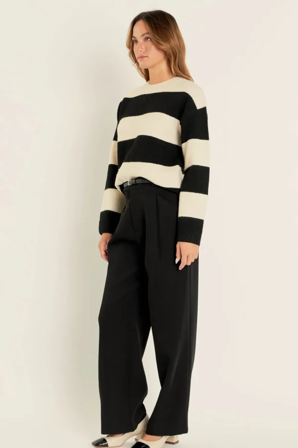 ENGLISH FACTORY Tops*- Bold Stripe Knit