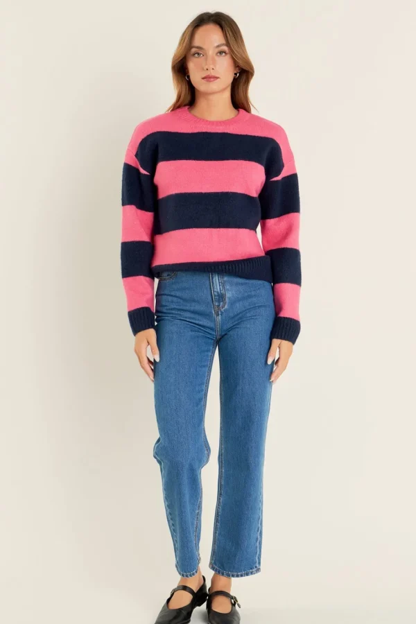ENGLISH FACTORY Tops*- Bold Stripe Knit
