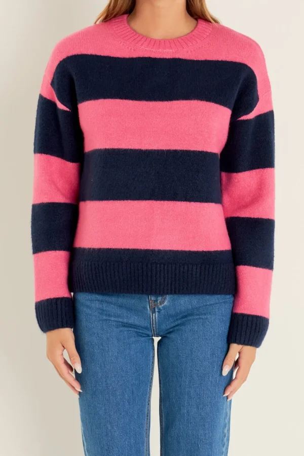 ENGLISH FACTORY Tops*- Bold Stripe Knit