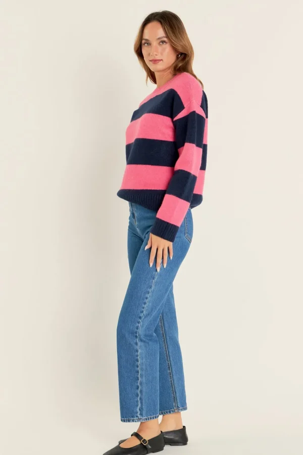 ENGLISH FACTORY Tops*- Bold Stripe Knit