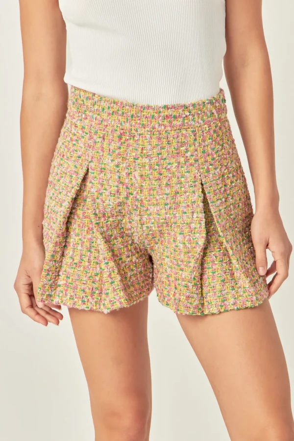 ENGLISH FACTORY Matching Sets | Tops*- Boucle Pleated Shorts MULTI