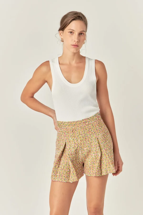 ENGLISH FACTORY Matching Sets | Tops*- Boucle Pleated Shorts MULTI