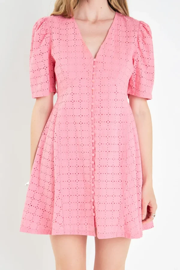 ENGLISH FACTORY Lace Dresses | Tops*- Broderie Lace Dress