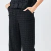 ENGLISH FACTORY Pants | Tops*- Broderie Lace Cropped Pants BLACK