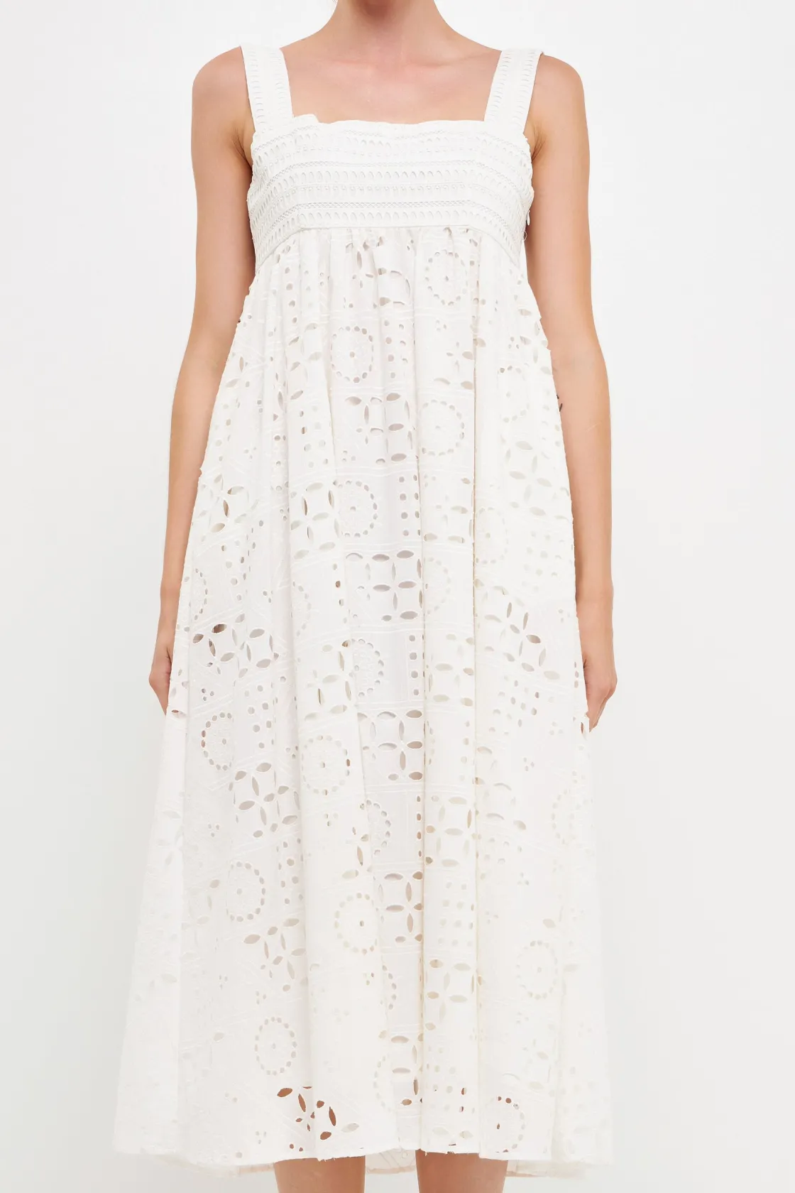 english_factory__broderie_0-2.webp ENGLISH FACTORY Boho Dresses | White Dresses*- Broderie Anglaise Maxi Dress WHITE