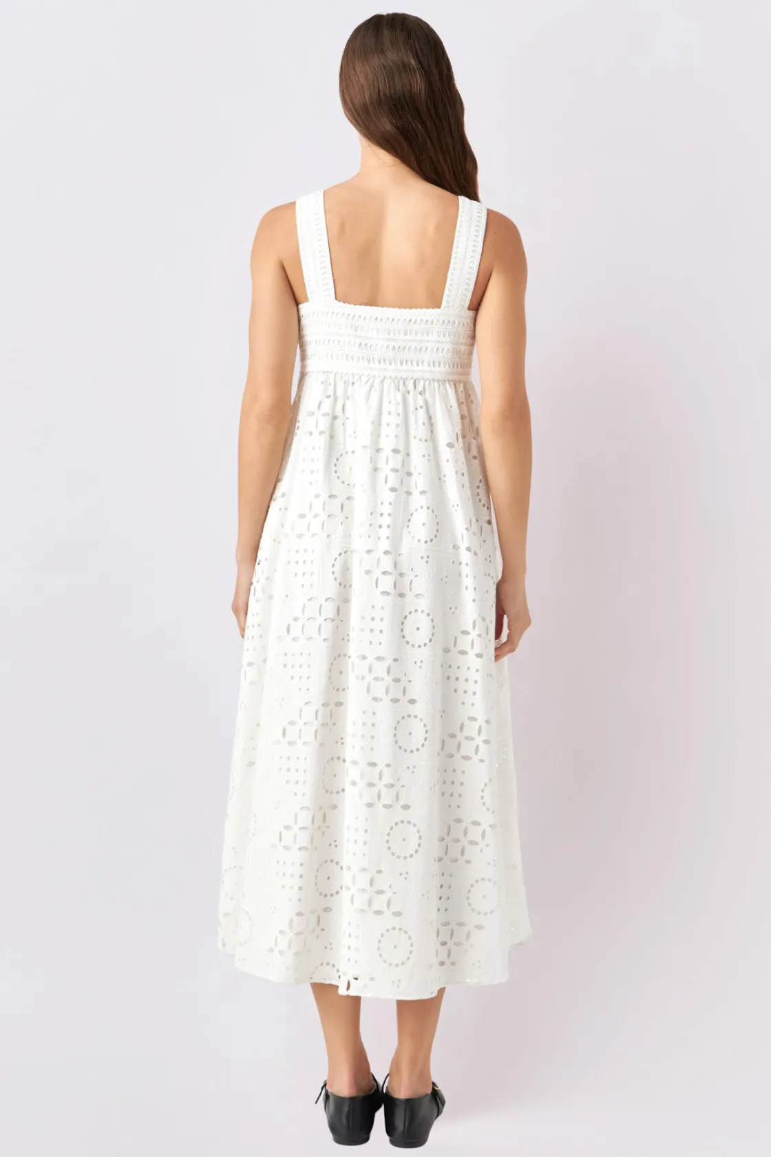 english_factory__broderie_2-2.webp ENGLISH FACTORY Boho Dresses | White Dresses*- Broderie Anglaise Maxi Dress WHITE