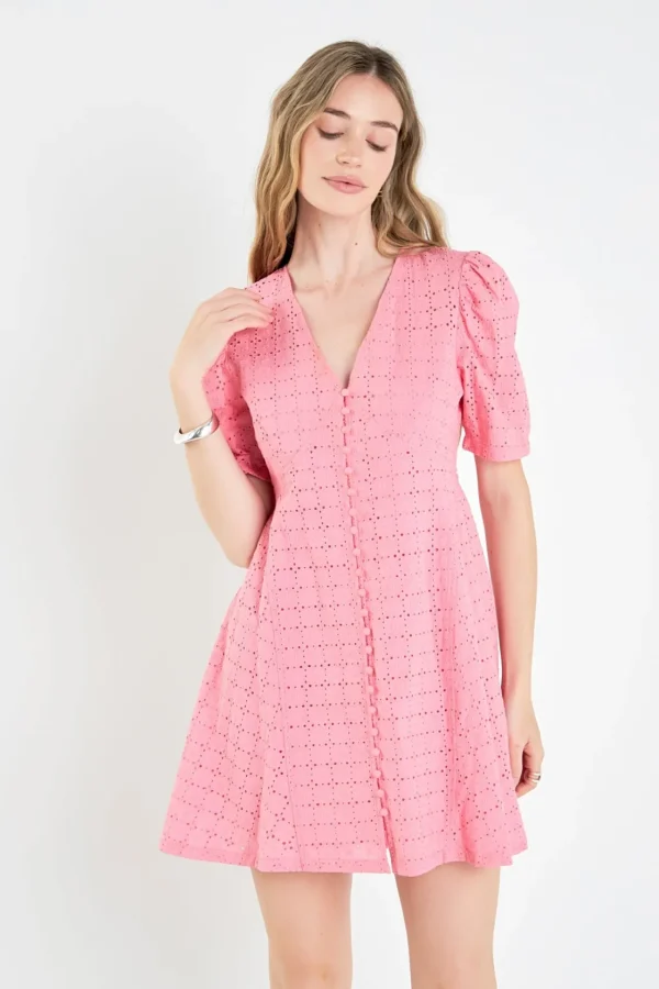 ENGLISH FACTORY Lace Dresses | Tops*- Broderie Lace Dress
