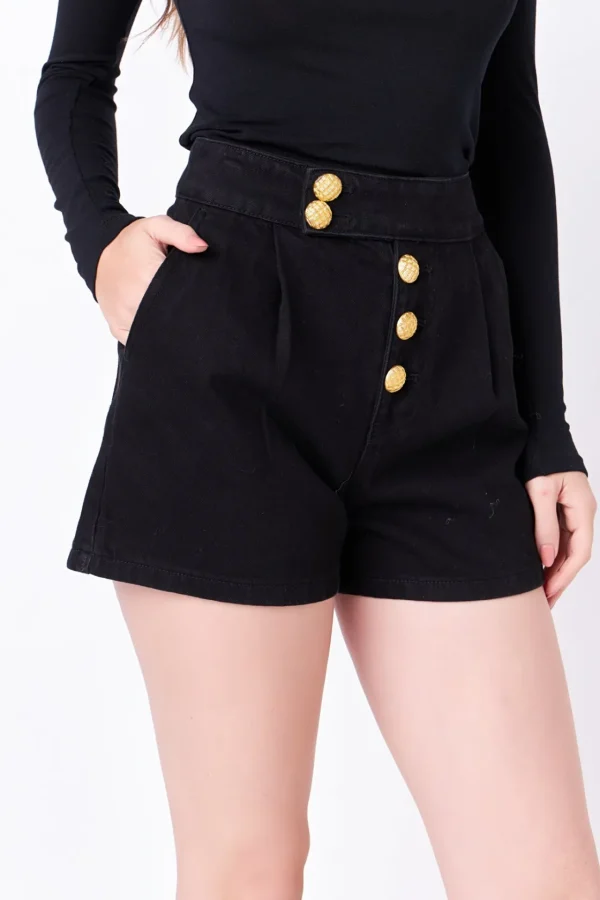 ENGLISH FACTORY Denim | Shorts & Skorts*- Buttoned Denim Shorts