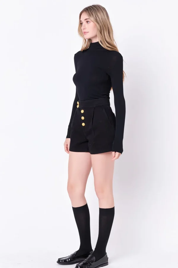 ENGLISH FACTORY Denim | Shorts & Skorts*- Buttoned Denim Shorts
