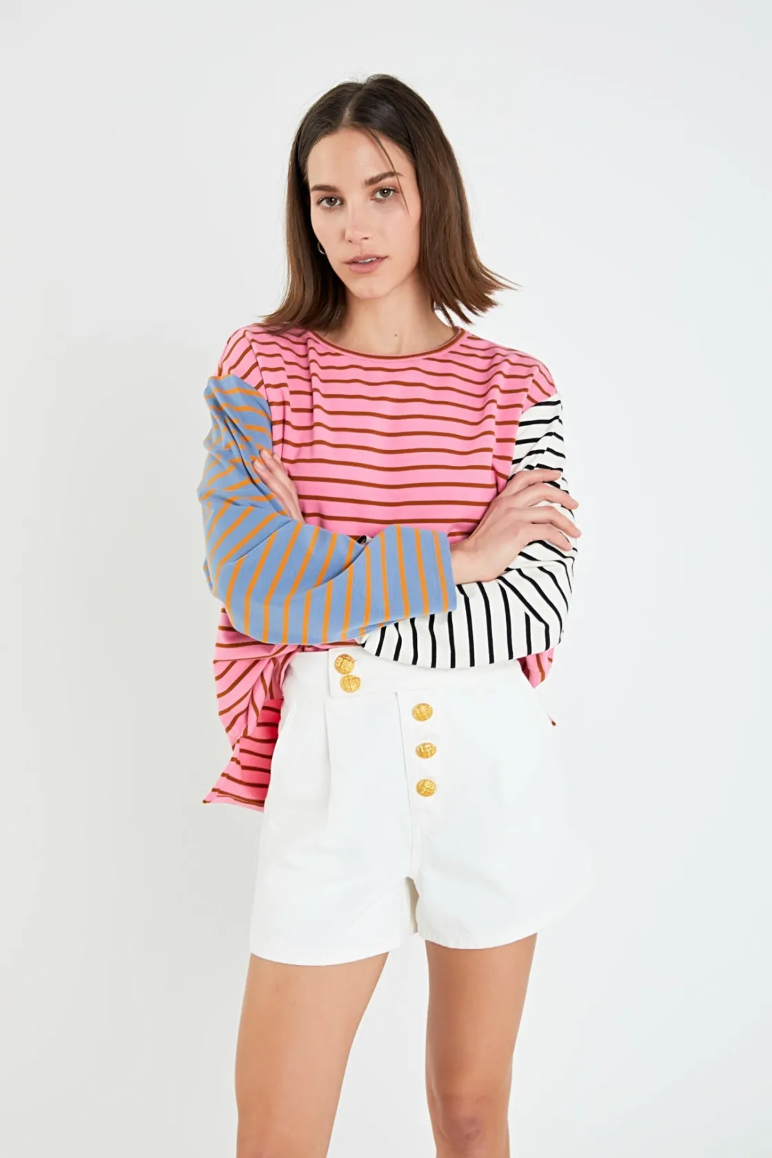 english_factory__buttoned_13.webp ENGLISH FACTORY Denim | Shorts & Skorts*- Buttoned Denim Shorts