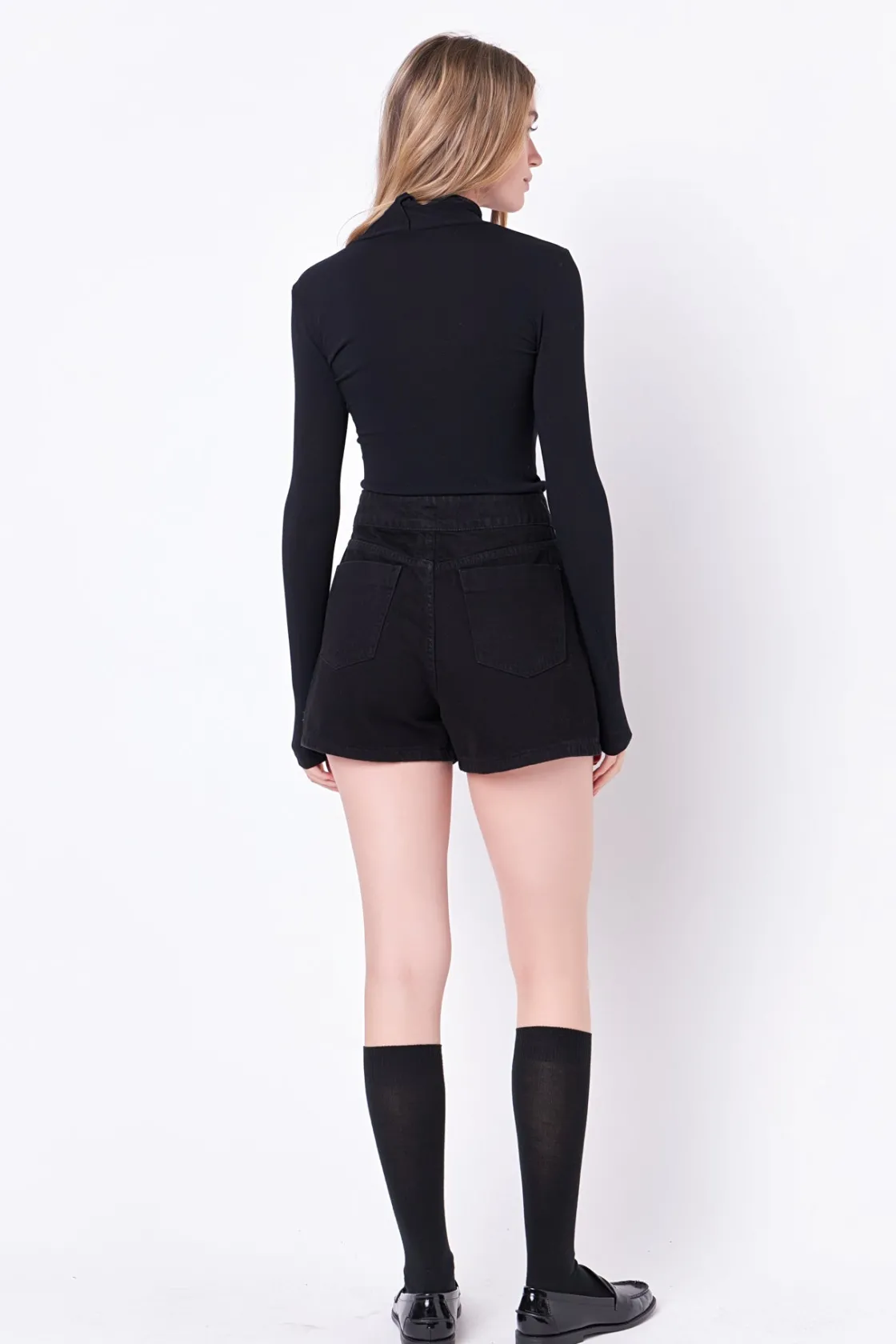 english_factory__buttoned_2.webp ENGLISH FACTORY Denim | Shorts & Skorts*- Buttoned Denim Shorts