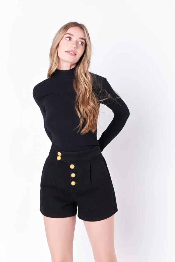 ENGLISH FACTORY Denim | Shorts & Skorts*- Buttoned Denim Shorts