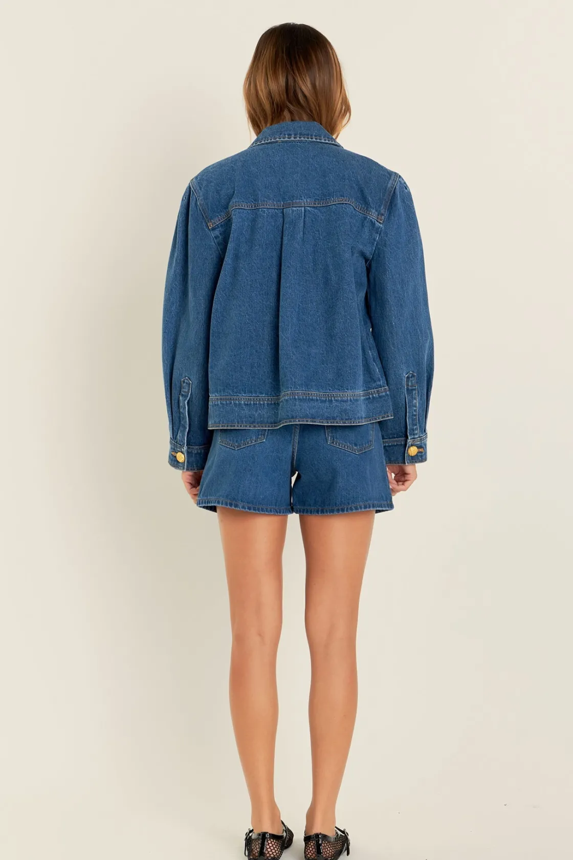 english_factory__buttoned_7.webp ENGLISH FACTORY Denim | Shorts & Skorts*- Buttoned Denim Shorts