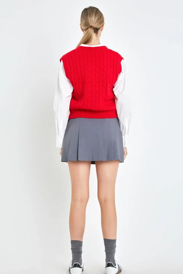 ENGLISH FACTORY Sweaters & Knits | Tops*- Cable Knit Chunky Vest