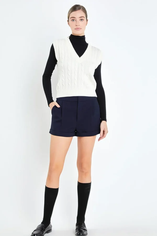 ENGLISH FACTORY Sweaters & Knits | Tops*- Cable Knit Chunky Vest