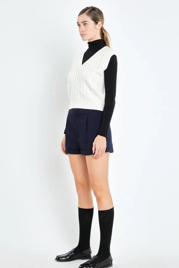 ENGLISH FACTORY Sweaters & Knits | Tops*- Cable Knit Chunky Vest