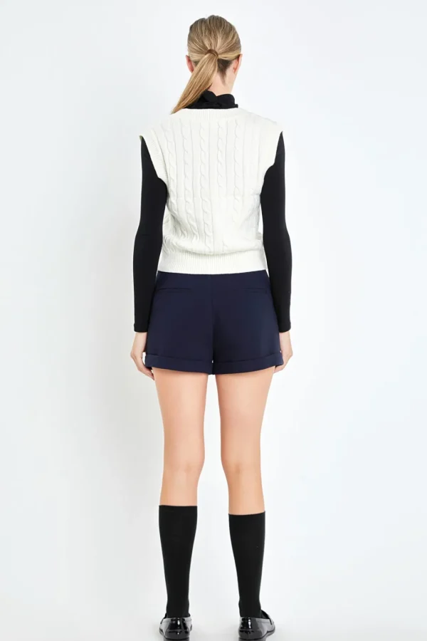 ENGLISH FACTORY Sweaters & Knits | Tops*- Cable Knit Chunky Vest