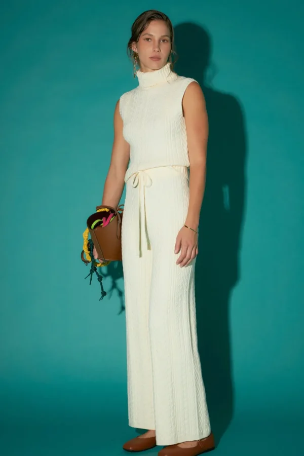 ENGLISH FACTORY Sweaters & Knits | Matching Sets*- Cable Mock Neck Knit Top IVORY