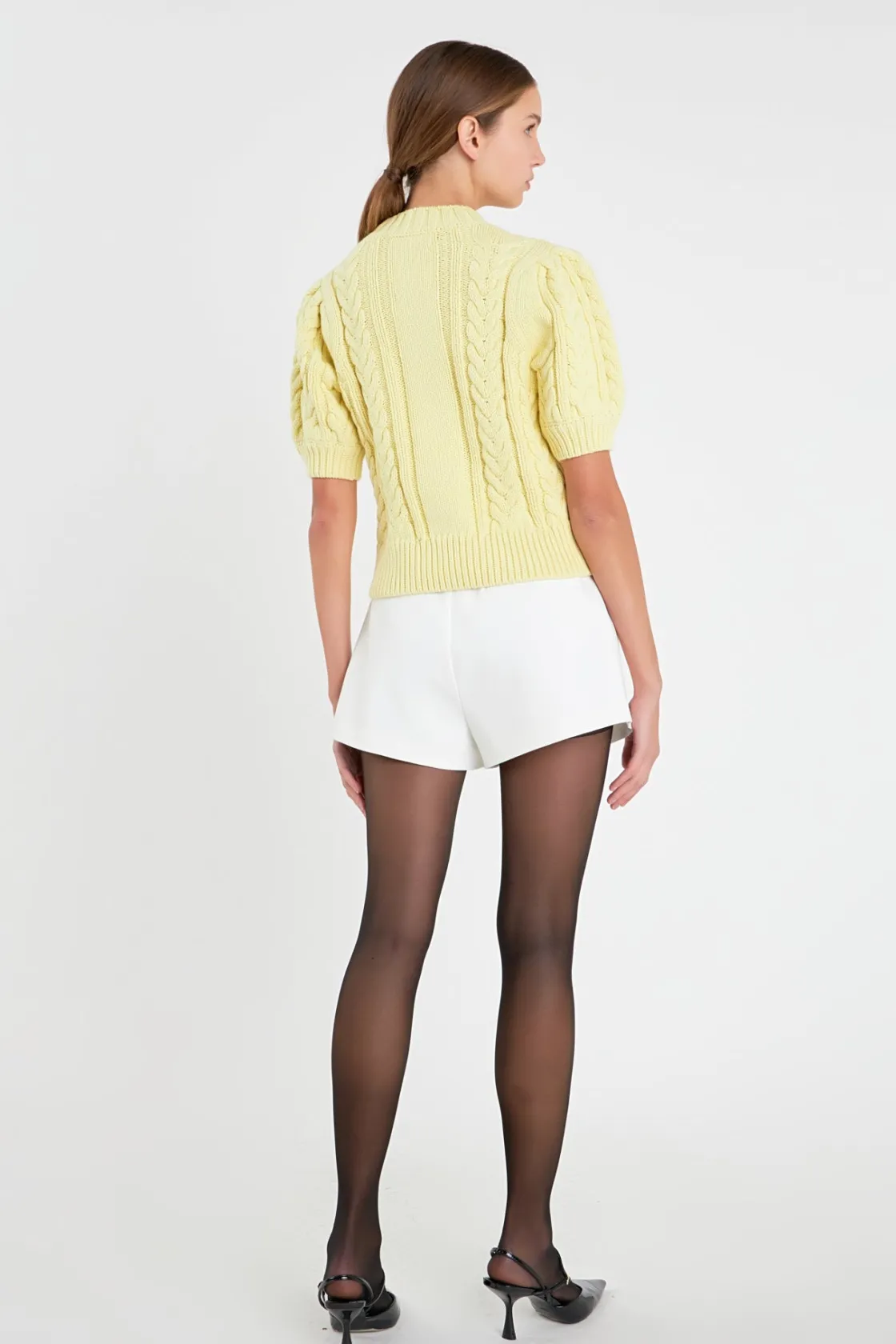 english_factory__cable_mo_2-1.webp ENGLISH FACTORY Sweaters & Knits | Tops*- Cable Mock Neck Sweater LEMON
