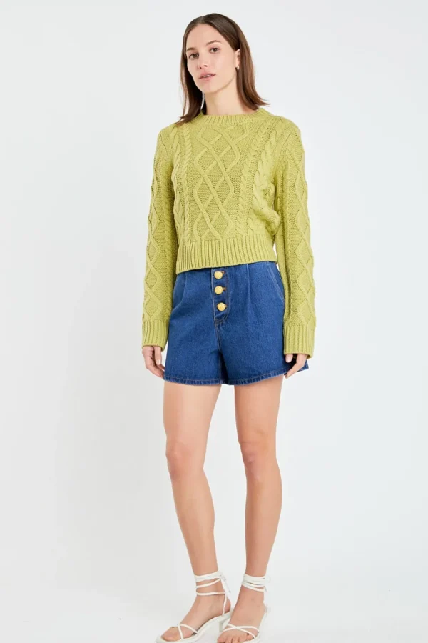 ENGLISH FACTORY Sweaters & Knits | Tops*- Cable-Knit Sweater