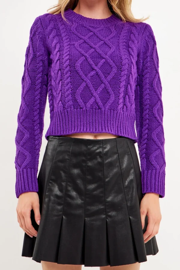 ENGLISH FACTORY Sweaters & Knits | Tops*- Cable-Knit Sweater