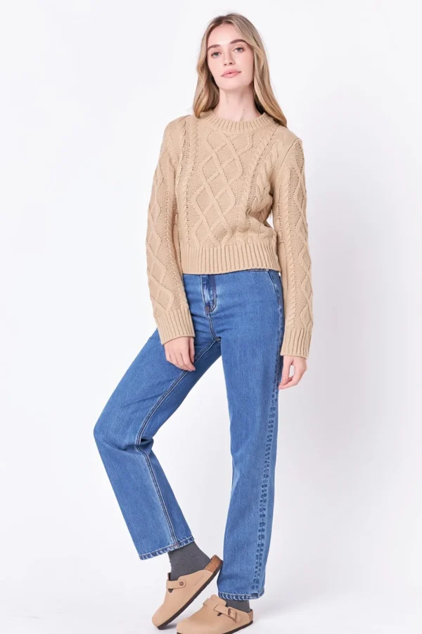 ENGLISH FACTORY Sweaters & Knits | Tops*- Cable-Knit Sweater