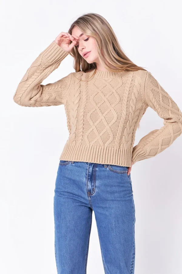 ENGLISH FACTORY Sweaters & Knits | Tops*- Cable-Knit Sweater