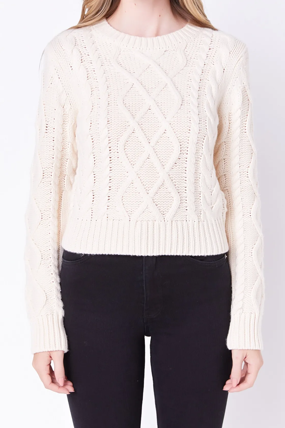 english_factory__cablekni_5.webp ENGLISH FACTORY Sweaters & Knits | Tops*- Cable-Knit Sweater